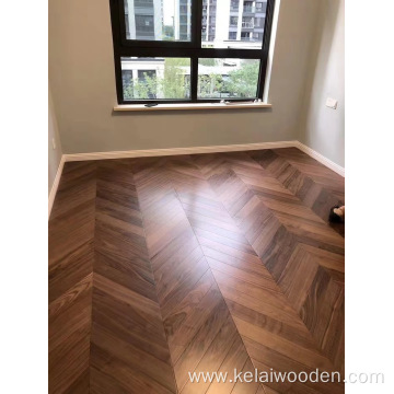 American walnut chevron fishbone hardwood flooring